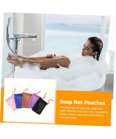 Gogogmee 5pcs Lathering Mesh Soap Foaming Bag Bathing Soap Bag Soap Saver Pouches Soap Net Bag Nylon - Buy Online on GoSupps.com
