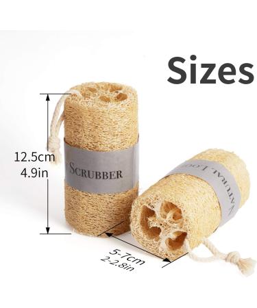 Natural Loofah Sponge Exfoliating Scrubber - Eco-Friendly Bath Luffa for Men & Women - Buy Online on GoSupps.com