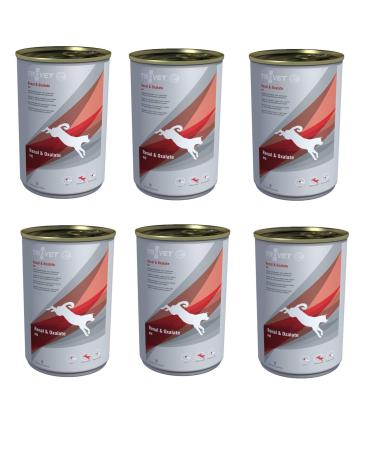 Trovet Renal & Oxalate Wet Dog Food Beef | 6 x 400 g | Complete Dietary Food for Dogs | for Support in Case of Chronic Kidney Disease or Urinary Crystals