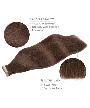 Buy Salife Tape Extensions - 20pcs 50g 20 Inch Chocolate Brown Remy Hair - Invisible Skin Weft - Buy Online on GoSupps.com