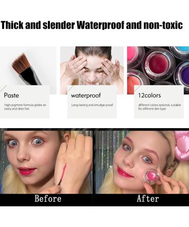 HISUNBEN Eyebrow pomade waterproof eyebrow gel eyebrow pomade with brush long lasting for dense and natural looking eyebrow wine - Buy Online on GoSupps.com