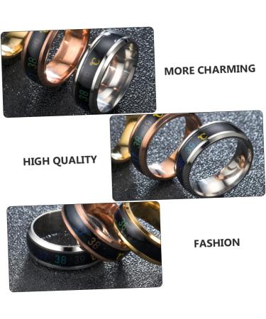 Galpada 3 pc Sensitive Couple Rings - Stainless Steel Promise Rings for Men | Aesthetic Jewelry for Couples | 1.74x1.74cm | International Shipping - Buy Online on GoSupps.com