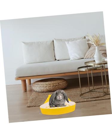 Levemolo Box Pet Potty Urinal Bunny Potty Rabbit Guinea Pig Bedding Pet Pee Small Animal Bedding Abs White 24.5X18.5cm White - Buy Online on GoSupps.com