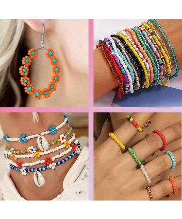 54000pcs Glass Seed Beads Jewelry Making Kit - 120 Colors, 2mm Small Beads with Evil Eye Beads, Charms, Pendants - DIY Bracelets Art & Craft - Buy Online on GoSupps.com