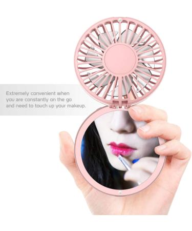Cellet Portable Mini Fan with Compact Mirror - USB Rechargeable, 3 Speed Cosmetic Beauty Cooling Fan - Buy Online on GoSupps.com