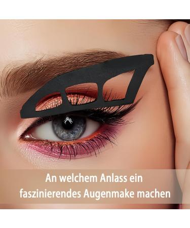 Vimmvid 3 Pieces Eyeshadow Stencil Eyeshadow Stencil with Makeup Brush Eyeshadow Quick Makeup Stencil for Deepening Your Eyes for Eyeliner Stencil for Beginners - Buy Online on GoSupps.com