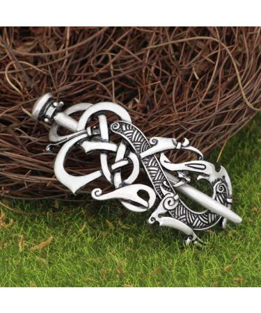 FRCOLOR Celtic Knot Hair Clip - Silver Retro Viking Hairpin for Women & Girls | Stylish Hair Accessories - Buy Online on GoSupps.com