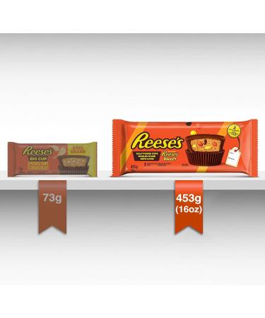 Reese's Half Pound Cups Stuffed with Reese's Pieces Chocolate Peanut Butter Bar Holiday Candy Chocolate Gift - 453g (Two Cups per Pack) Half Pound Cup with Reese's Pieces - Buy Online on GoSupps.com