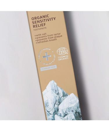 Ecodenta Fluoride Free Toothpaste Sensitivity Relief 75 ml Certified Organic Toothpaste With Potassium Citrate Aloe Vera Juice Peppermint Essential Oil - Buy Online on GoSupps.com