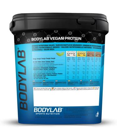 BODYLAB24 Vegan Protein Powder 1000g | 100% Plant-Based Vanilla Caramel | 80g Protein per 100g | Ideal for Muscle Building | International Shipping Available - Buy Online on GoSupps.com