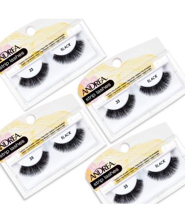 Andrea False Lashes Style 33 - Black 4 pairs Style 33 Black