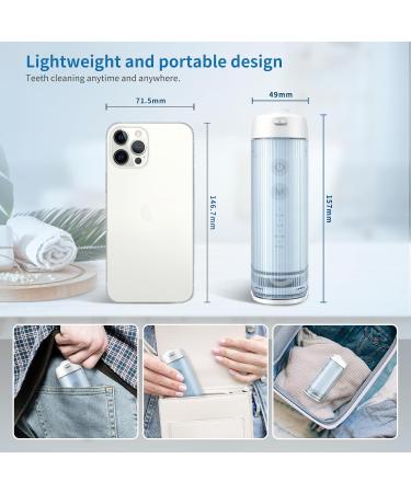NewWay Portable Water Dental Flosser - Rechargeable Oral Irrigator with 4 Tips Waterproof Teeth Cleaner for Home & Travel - Buy Online on GoSupps.com