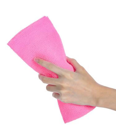 4 Pack Exfoliating Washcloth Towels - Japanese Nylon Beauty Skin Bath Sponge - Korean Loofah Bath Cloth - 35 Inches - Blue Pink Yellow Green - Buy Online on GoSupps.com