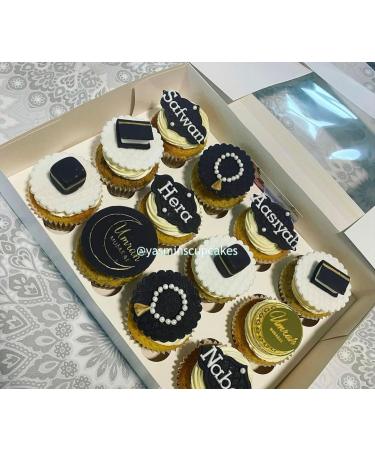 6 Gold Umrah Mubarak Cupcake Discs Acrylic Reusable Umrah Mubarak Cupcake Toppers Umrah Cake Decoration Umrah Cake Toppers Umrah Cake Decorations UK. - Buy Online on GoSupps.com