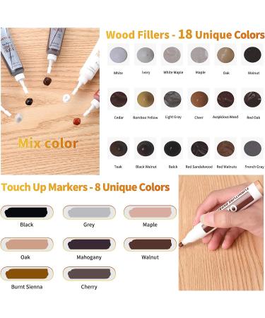 Wood Floor Repair Kit - 40 Sets - Furniture Repair Kit Wood Markers  Hardwood Repair Kit Wood Filler for Scratches Stains Holes - Touch Up Any Wood  Laminate  Cabinet  Door  Table - Buy Online on GoSupps.com