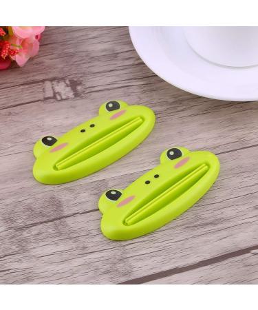 2pcToothpaste Dispenser Frog Toothpaste Squeezer Home SuppliesToothpaste Tube Squeezer Easy Squeeze Paste Dispenser Roll Holder Cartoon Frog - Buy Online on GoSupps.com