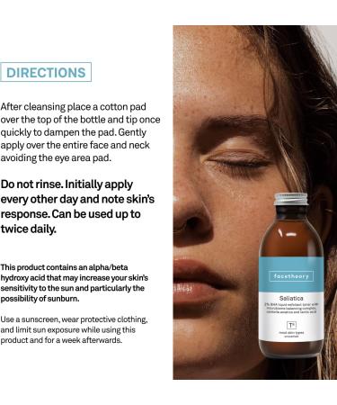 Facetheory Saliatica T6-2% Face Exfoliator Toner - BHA Blackhead Power Liquid for Pore Minimizing & Anti-Aging | Vegan & Cruelty-Free | 6.8 fl oz - International Shipping Available - Buy Online on GoSupps.com