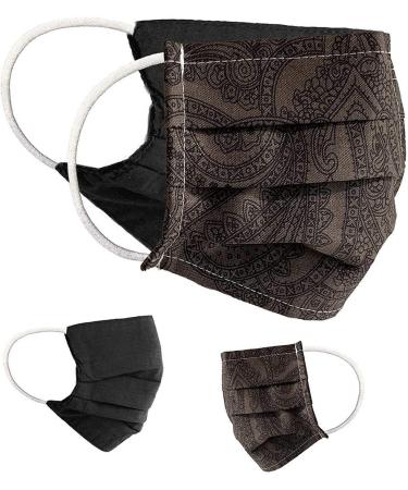 BAF Community Masks 2 via Pack Set Unisex makeshift mask Agible Mundsprung Mouth and nose protection turning mask with motif cotton bci washable 1 piece (2 pack) colored/dark 7