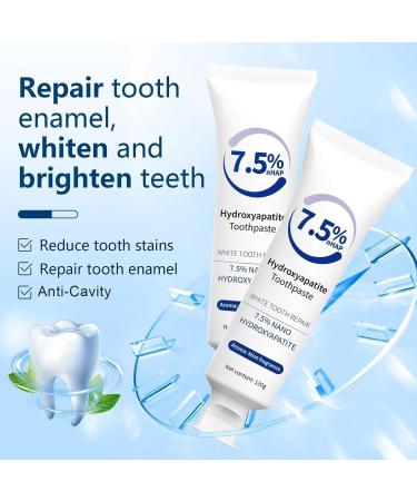 2 Pack Fluoride Free Nano Hydroxyapatite Toothpastes for Teeth Whitening Remineralizing Deep Cleansing Enamel-Safe Anti-Plaque Teeth Restoration 4.23oz 4.2 Ounce (Pack of 2) - Buy Online on GoSupps.com