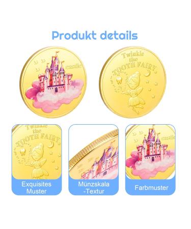 Halinuia 12-Piece Tooth Fairy Coins Set | Tooth Fairy Gifts for Kids | Commemorative Coins in Plastic Box | Perfect Lost Tooth Souvenirs - Buy Online on GoSupps.com