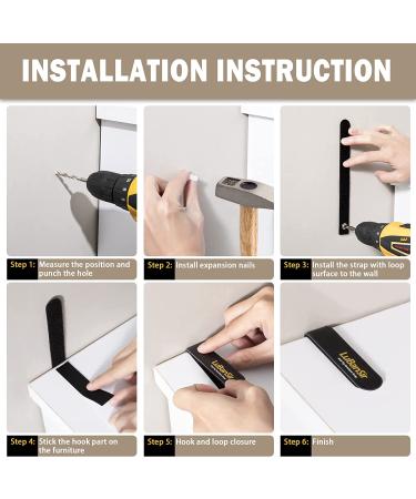 LuBanSir Furniture Anchors  6 Pack Furniture Wall Anchor Straps for Dresser  Shelves  Bookcase Anti-Tip Safety - Buy Online on GoSupps.com