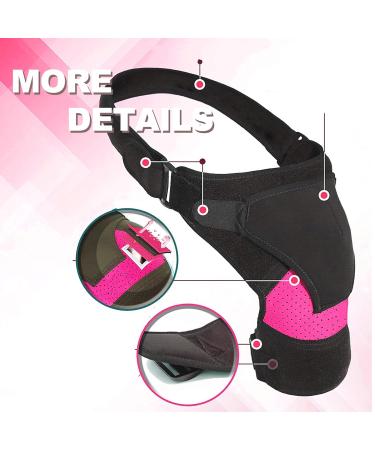 Shoulder Brace Support Rotator Cuff Compression Support Adjustable Shoulder Support Brace Strap Joint Sport Gym Compression Bandage Wrap for Fitness or Training Exercise - Buy Online on GoSupps.com