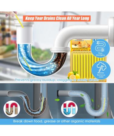 Drain Sticks Drain Cleaner Sticks Drain Stix Dissolves Clogs Eliminates Odors And Keeps Pipes Free Of Obstruction Lemon - Buy Online on GoSupps.com