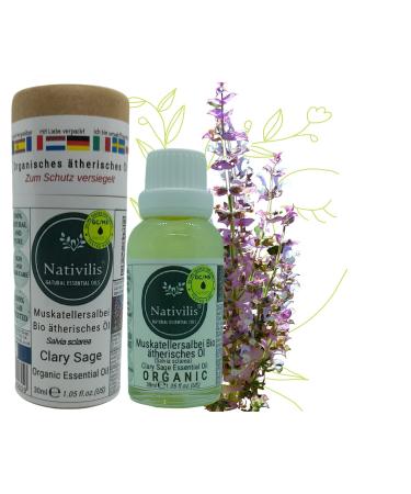 Buy Nativilis Essential Bio-Musselsalbei Oil | Salvia SCLAREA | Antibacterial Menopause Relief | International Shipping Available - Buy Online on GoSupps.com