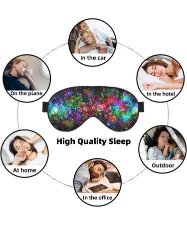 Bright Colorful Art Print Unisex Sleep Mask - Double-Sided Eye Mask for Sound Sleep & Skin Care - Buy Online on GoSupps.com