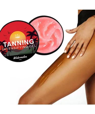 Natural Self Tanner | Gradual Tanning Lotion for Men & Women | SPF0 Watermelon Tanning Gel Fair to Medium Skin - Buy Online on GoSupps.com