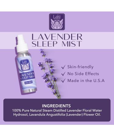 Laki Naturals Lavender Sleep Mist Travel Size & Full Size Set (2.7oz + 1oz) Lavender Essential Oil Spray for Bedding & Room | Aromatherapy Mist Lavender & Travel Size ( 2.7 oz Bottle & 1 oz Bottle) - Buy Online on GoSupps.com