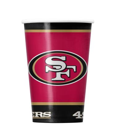 Duck House NFL San Francisco 49Ers Disposable Paper Cups 20 Servings - Paper, 12 Pks/Display Box White