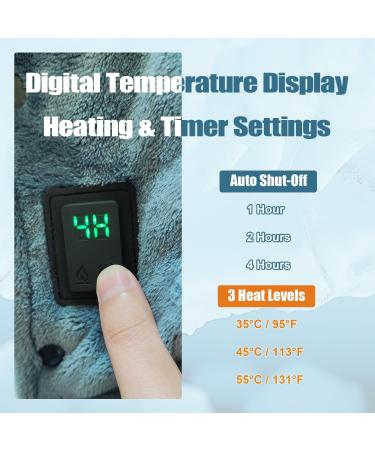 Buy USB Heated Scarf - Portable Electric Fleece Poncho for Pain Relief | 3 Temperature Levels & Auto-Off - Buy Online on GoSupps.com