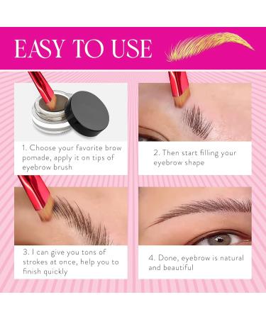 Eyebrow Care Kit Makeup Tools: Eyebrow Stamp Shaping Kit with Two Eyebrow Brush and Eyebrow Cream(Dark Brown) - Buy Online on GoSupps.com