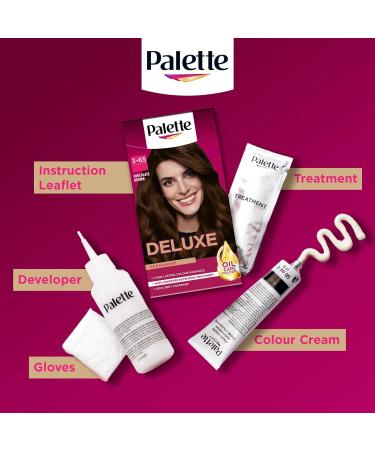  Palette Palette Deluxe Creme Permanent Hair Color 3-65 Chocolate Brown Long Lasting Hair Color with Moisture Retention Treatment and 100% Grey Coverage - Buy Online on GoSupps.com