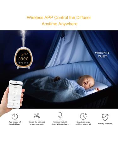 Levoair Smart WiFi Essential Oil Diffuser - Works with Alexa & Google Home - 200ml Ultrasonic Aromatherapy Cool Mist Diffuser with Alarm Clock & Temperature Schedules - Buy Online on GoSupps.com