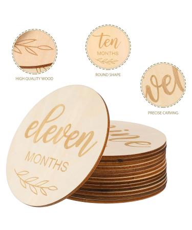 Toyvian 14-Piece Wooden Baby Milestone Cards - Perfect Photo Props & Baby Shower Gifts - Buy Online on GoSupps.com