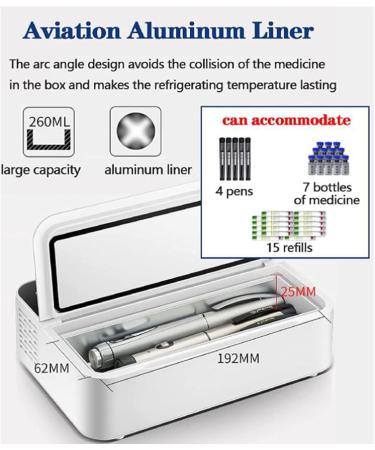 Portable Refrigerator Insulin Cooler Drug Fridge Insulin Cooler Box Drug Insulin Vaccine Fridge Warmer for Home/Car/Travel/Camping 2 Battery - Buy Online on GoSupps.com