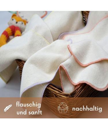 Reusable Baby Washcloths - Avo+Cado Two-Layer Flannel Flaps (12 Pack) - Eco-Friendly Mini Cotton Towels in Lilac - Perfect Wet Wipe Alternative - Buy Online on GoSupps.com