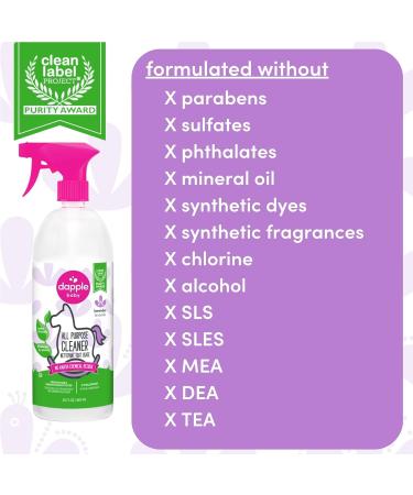 Dapple Baby - All Purpose Cleaning Spray Multi-Purpose Cleaner Baby Safe and Plant Based Household Cleaning Spray Sweet Lavender Scented - 887ml 30 Ounces Lavender Scented 887ML - Buy Online on GoSupps.com
