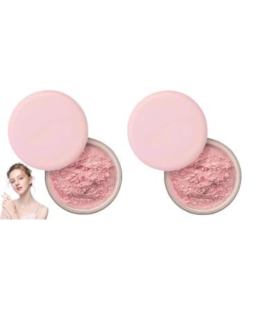 2 x Allaura Beauty Pink Setting Powder, Allaura Beauty Blurring Powder, Blurring Setting Powder by Allaura, Waterproof Loose Baking Setting Powder for All Skin Tones, Pink