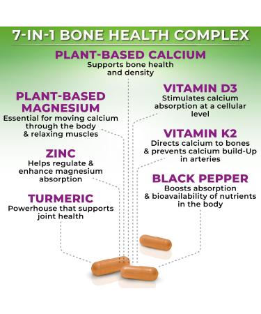 Plant-Based Bone & Immune Support Supplement Bundle Liposomal Vitamin C 1500mg with Organic Acerola & Camu Camu + Calcium Magnesium Zinc with Vitamin D3 K2 & Turmeric Vegan Non-GMO - Buy Online on GoSupps.com