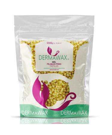2 kg dermawax natural honey wax wax waxing pearl wax pearl wax application without wax stripes for hair removal brazilian waxing bikini zone legs face arms armpits back nose depilation - Buy Online on GoSupps.com