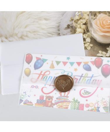 100 pcs Pre-Folded Vellum Jackets Set for 5x7 Invitations with Wax Seal Stickers - Wedding/Birthday/Baby Shower Envelope Seals - Buy Online on GoSupps.com