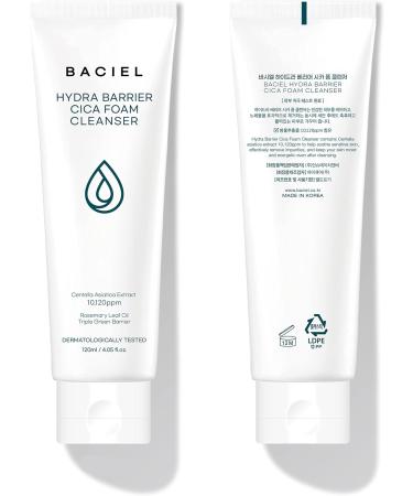 BACIEL - Hydra Barrier Cica Foam Cleanser 120ml | Korean Skin Care | Facial Cleanser | Sensitive Skin | Pore Care | Ceramide | Hyaluronic Acids - Buy Online on GoSupps.com