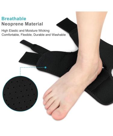 Yosoo Health Gear Ankle Bandage | Adjustable Compression Foot Orthosis for Midfoot Break & Plantar Fasciitis | Breathable Neoprene Foot Stabilization - Buy Online on GoSupps.com