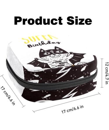 Menstruation Pad Bag with Zipper - Funny Cat Design | Women's Napkin & Tampon Bag | Perfect Gift for Girls & Birthdays - Buy Online on GoSupps.com
