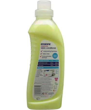 Ecozone Fabric Conditioner - Happiness 1Ltr | Eco-Friendly Softener for Luxurious Laundry Care - International Shipping Available - Buy Online on GoSupps.com