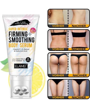 P-Beauty Burning Body Cream with Vitamin C E Retinol Hyaluronic Acid and Caffeine with Massage Applicator - Anti Cellulite Body Cream Moisturizing Body Serum and - Buy Online on GoSupps.com