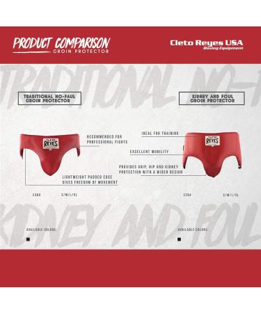 Cleto Reyes Traditional No-Foul Protector in Medium Black - High-Quality Boxing Gear - Buy Online on GoSupps.com